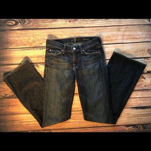 7 For All Mankind Boot Cut distressed Jeans 24”